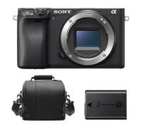 SONY A6400 Corpo nero + borsa per fotocamera + batteria NP-FW50