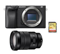 SONY A6400 Corpo nero + SONY SEL 18-105MM F4 G OSS + scheda SD da 64 GB