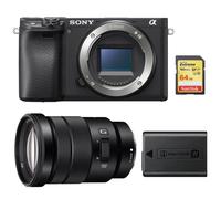 SONY A6400 nero + SONY SEL 18-105MM F4 G OSS + scheda SD da 64 GB + NP-FW50