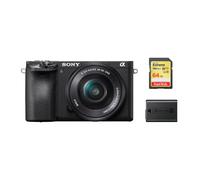 SONY A6500 nero + SEL 16-50MM F3.5-5.6 OSS + scheda SD da 64 GB + NP-FW50