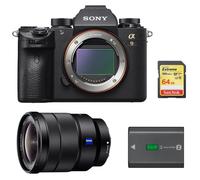 SONY A9 + SEL 16-35MM F4 ZA OSS + Scheda SD da 64 GB + Batteria SONY NP-FZ100