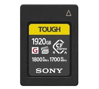 Sony CEA-G1920T Scheda di memoria flash CFexpress tipo A TOUGH da 1920 GB, serie G VPG400 ad alta velocità con garanzia di prestazioni video (1800 MB/s in lettura e 1700 MB/s in scrittura)