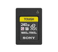 Sony CFexpress Tipo A 240 GB Tough (CEAG240T) - VPG400 High Speed G Series, 1800 MB/s in Lettura, 1700 MB/s, IP57 - Perfetto video 4K/8K & Fotografia ad Alta Velocità