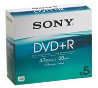 Sony Dvd+r 4.7GB DPR120 - Confezione da 5