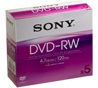 Sony DVD-RW 4.7GB 5DMW47 - Confezione da 5