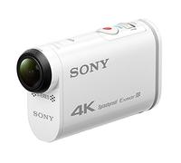Sony FDR-X1000V Action Camera 4K con Custodia Impermeabile, Sensore CMOS Exmor R da 8,8 Megapixel, Obiettivo Zeiss Tessar, Wi-Fi, NFC, GPS, Bianco