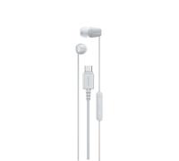 Sony IER-EX15C - Auricolari in-ear con cavo USB-C, per iPhone e telefoni Android, con pulsante multifunzione integrato, controllo volume e microfono, supporta dispositivi USB Audio Class 1.0, bianco