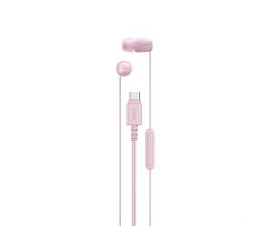 Sony IER-EX15C avec Micro - Écouteurs filaires USB-C pour Android, iPhone, Ordinateur Portable et PC - Câble Anti-enchevêtrement - Parfaits pour Les Voyages et Une Utilisation Quotidienne - Rose