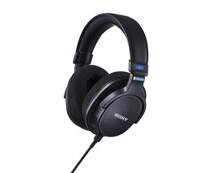 Sony MDR-MV1 Cuffie monitor da studio con struttura aperta posteriormente e filo per mixaggio e mastering, suono neutro preciso a 5 Hz-80 kHz, suono spaziale e stereo, cavo avvitabile staccabile, Nero