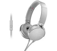 Sony MDR-XB550AP - Cuffie on-ear EXTRA BASS con microfono, Archetto regolabile, Bianco