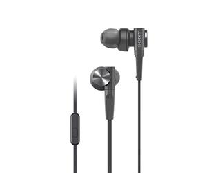 Sony MDR-XB55APB Auricolari In-Ear Cablati Extra Basse Con Microfono Per Telefonate, Nero, 16.8 x 7.3 x 4.6 cm