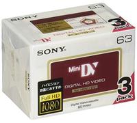 SONY Mini DV Cassette Tape 3DVM63HD Digital HD Video Set di 3 confezioni Giap...