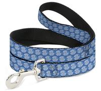 Sony Pictures Pet Leash, Dog Leash, Wheel of Fortune Monogram Logo Blue White, 4