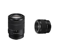 Sony Sel-18135 Obiettivo Con Zoom 18-135 Mm F3.5-5.6, Stabilizzatore Ottico, Mirrorless Aps-C, Nero & Obiettivo standard SEL-50F18F (lunghezza focale fissa, 50mm, F1.8, Full Frame