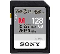 Sony SF-M128 128 GB SDXC UHS-II Scheda di memoria, V60, Classe 10, fino a 277 MB/s in lettura, 150 MB/s in scrittura - robusta, resistente alla polvere e all'acqua, IP57