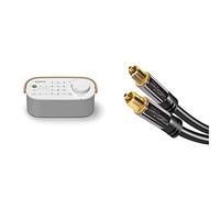 Sony SRS-LSR200 Wireless Handy TV Speaker (Bianco) & KabelDirekt TOSLINK Cavo Ottico Audio Digitale, Connettore TOSLINK Maschio, Dolby Digital Sound, DTS, Playstation, PRO Series, 1 m