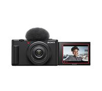 Sony Vlog camera ZV-1F di | Fotocamera digitale (schermo orientabile, video in 4K, slow motion, funzionalità per vlog) - Nera [ZV1FBDI.EU]