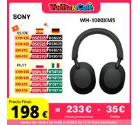 Sony WH-1000XM5 Cuffia wireless con cancellazione del rumore Unità driver da 30 mm appositamente progettata Design confortevole Argento platino