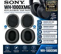 Sony WH-1000XM6 Cuscinetti Per Orecchie Neri 1 Coppia Ricambio Originale Nuovo