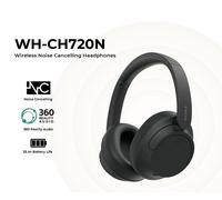 Sony WH-CH720N Cuffie Over-Ear Wireless ANC Bluetooth 5.0 Mic Alexa Nero