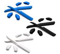 SOODASE Blu/Nero/Bianco Kit gommini di ricambio in silicone Per Oakley Fast Jacket XL Occhiali da sole