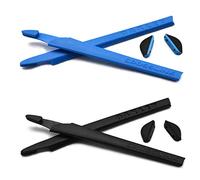 SOODASE Blu/Nero Kit gommini di ricambio in silicone Per Oakley Crosslink Occhiali da sole