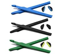 SOODASE Blu/Nero/Verde Kit gommini di ricambio in silicone Per Oakley Crosslink Occhiali da sole