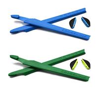 SOODASE Blu/Verde Kit gommini di ricambio in silicone Per Oakley Crosslink Occhiali da sole