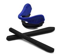 SOODASE Nero Sostituzione Set di gambe in gomma e Blu scuro tamponi per naso per Oakley EVZero Occhiali da sole