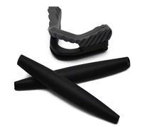 SOODASE Nero Sostituzione Set di gambe in gomma e Grigio scuro tamponi per naso per Oakley M Frame Series Occhiali da sole