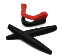 SOODASE Nero Sostituzione Set di gambe in gomma e Rosso tamponi per naso per Oakley M Frame Series Occhiali da sole