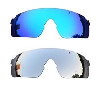 SOODASE Per Oakley EVZero Blades Occhiali da Sole Blu/Argento 2 Coppie Lenti di Ricambio Polarizzate