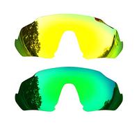 SOODASE Per Oakley Flight Jacket Occhiali da Sole 2 coppie Lenti di Ricambio Polarizzate