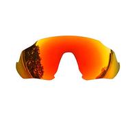 SOODASE Per Oakley Flight Jacket Occhiali da Sole Rosso Lenti di Ricambio Polarizzate