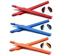 SOODASE Rosso/Blu/Arancione Kit gommini di ricambio in silicone Per Oakley Crosslink Occhiali da sole