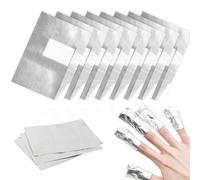Soodyoow 100pcs Remover Foil Wraps Compresse Remover, Fogli Di Alluminio per Rimuovere Lo Smalto, Alluminio Remover Foil Wraps del Rimuovere Smalto Gel per Unghie per Rimuovere Smalto Semipermanente