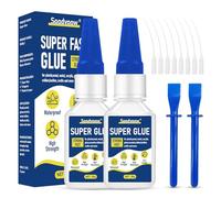Soodyoow 2 * 30g Super Colla, Colla Istantanea Extra Forte, Attaccatutto Forte Universale, Super Colla Istantanea Permanente per l'Incollaggio Di Plastica, Vetro, Ceramica, Legno, Metallo e Altro