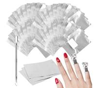 Soodyoow 200Pezzi Remover Foil Wraps Compresse Remover, Cartine Rimuovi Semipermanente Unghie, Fogli di Alluminio per Rimuovere lo Smalto per Rimuovere lo Smalto