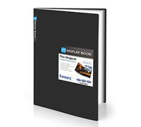 Sooez Art Portfolios 11"x17", Large Portfolio Folder with 30 Pockets & Black Inner Sheets, Display 60 Pages, 11 x 17 Presentation Book for Artwork Storage, Binder with Plastic Sleeves for Artist