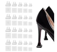 SooGree Protezioni per tacchi alti, 5 misure, tappi di riparazione e tappi per matrimoni all'aperto/erba/ghiaia/crepe, 20 paia trasparenti, XXS, XS, S, M, L