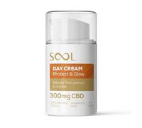 SOOL Crema Viso Giorno Protect & Glow 300 mg CBD 50 ml | Trattamento Viso Rivitalizzante al CBD | Crema Antirughe con Estratto di Prugna Kakadu | Migliore Crema Giorno per Tutti i Tipi di Pelle