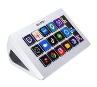 SOOMFON Stream Controller Bianco, Aggiornata con 15 Macro Pulsanti LCD Personalizzabili per Attivare Azioni in OBS, Twitch, YouTube, per Live-Streaming, Editing di Foto e Video