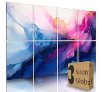 Soon Global Opulence - Confezione da 8 pannelli acustici, pannelli fonoassorbenti, 121 x 81 cm, pannelli fonoassorbenti decorativi, trattamento acustico per studio di registrazione, confezione da 8