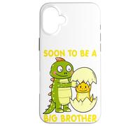 SOON TO BE A BIG BROTHER DINOSAUR T Rex Toddler Padre Papà Custodia per iPhone 16 Plus