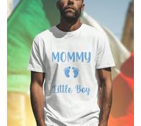 Soon To Be A Mommy Of A Beautiful Little Boy Maglietta Annuncio Divertente Gravidanza Regalo Donna Idea Originale Moda Casual Alta Qualità Offerta Speciale L,M,S,XL,XXL,XXXLTessuto in maglia