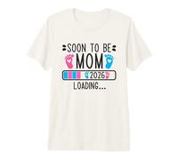 Soon to Be Mom 2026 Loading Pregnancy Announcement 2026 Maglietta Premium