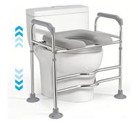 SOONHUA Rialzo per WC con braccioli, Comoda wc alzawater per anziani, Rialzo per sedile WC con regolabile in altezza, per anziani, disabili, donne incinte