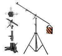 Soonpho 13.2ft/400cm Stativo Fotografico,Supporto Resistente per Luce con 190cm Boom Arm e Sacchetto di Sabbia,Stativo in Lega di Alluminio Rotante per Softbox,Fotografia