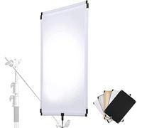 soonpho 23" x 35"/60 x 90 cm riflettore luce 5 in 1, diffusore portatile pieghevole con custodia per foto video studio - traslucido, argento, oro, bianco e nero (60 x 90 cm)