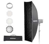 SOONPHO KS-30 * 120cm Softbox Rettangolare Attacco Bowens Montaggio Rapido Soft Box Set a Striscia con Difusore,Griglia a Nido d'Ape,Borsa da Trasporto,Compatibile Godox SK400IIIV SK300IIV